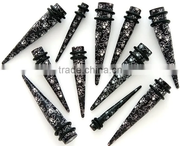 Fake UV Acrylic Ear Taper with O-rings