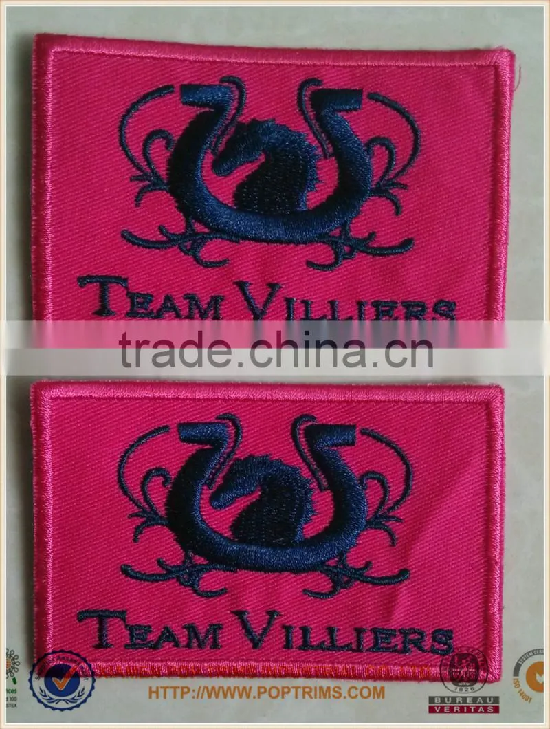 custom twill emboridery patches badge with horse design