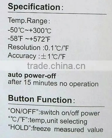 9216 BAKEST Dringk coffee milk stainless steel Digital Electronic thermometer Hygrometer with probe