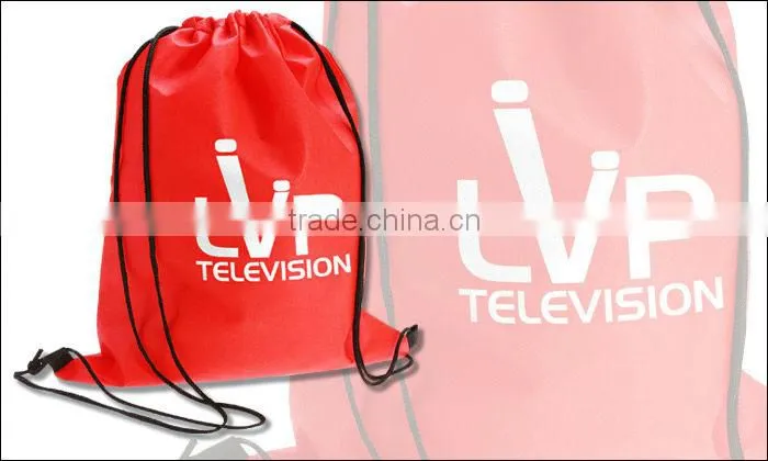 Portable Lady Polyester Drawstring Bag