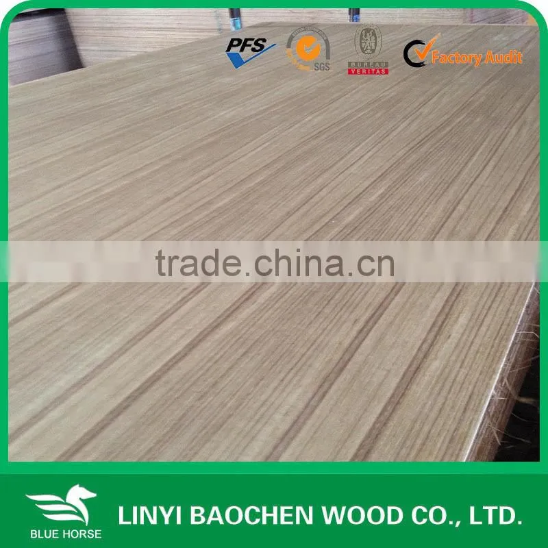 China BB/CC grade 5.2 mm Teak Face back commercial plywood manufacturer