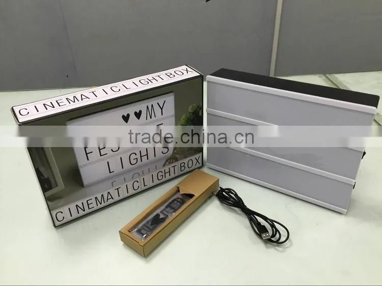 A4 letters and symbols custom ABS material free combination cinematic style led light box cinema