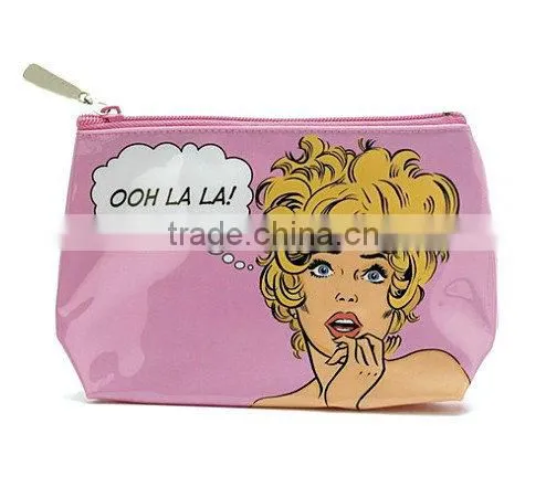 3D Deckchair Dogs printed mini promotional PVC wash bag /Journey cosmetic pouch /toilet pouch