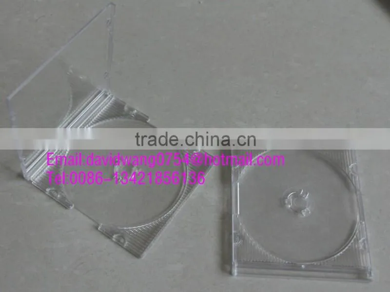 mini cd case single clear transparent
