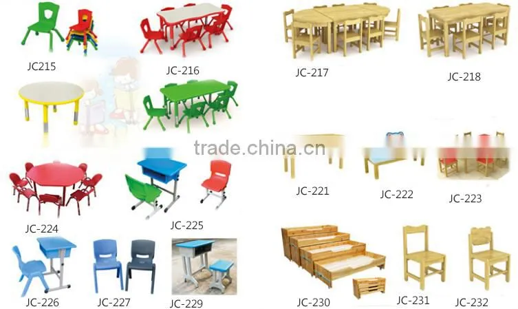 School Wood Kids Plastic Table And Chairs Set JC -ZYS03