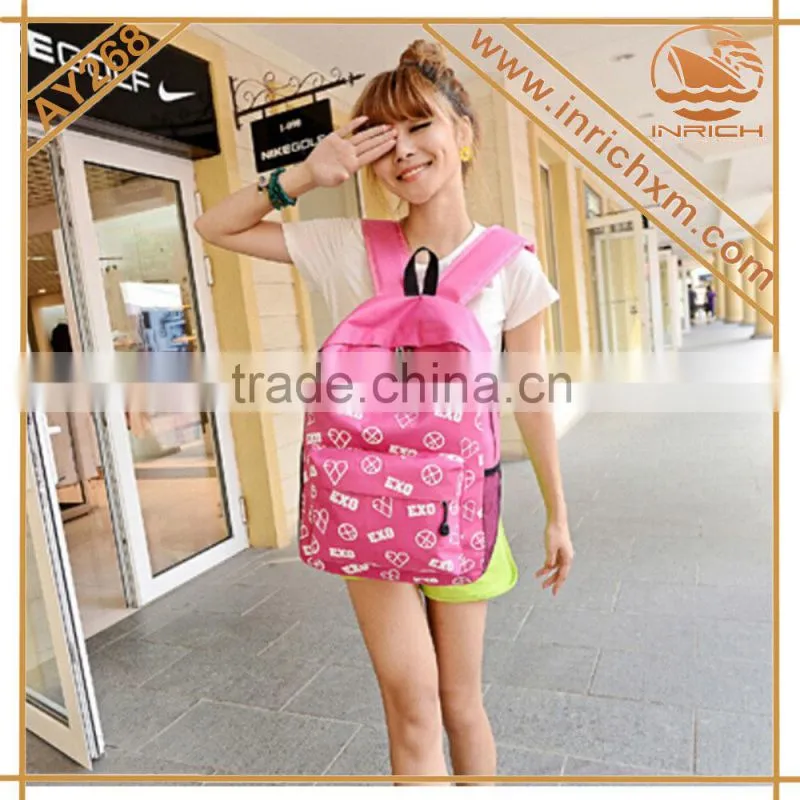 Low MOQ Korean Style Fashion School Backpack Wholesale