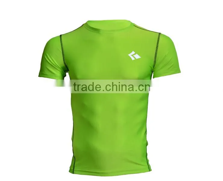 Men's Compression Tights T Shirt Running Bicycle Fitness tees Outdoor Moisture Wicking Quick-drying T-shirt