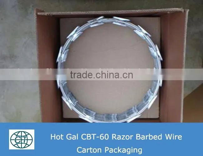 Concertina Galvanized Razor Barbed Wire Coil Fencing