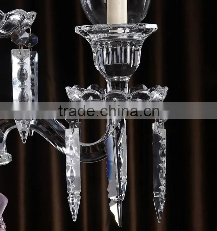 2016 wholesale pink 3 arm glass candelabra votive holder candle holders