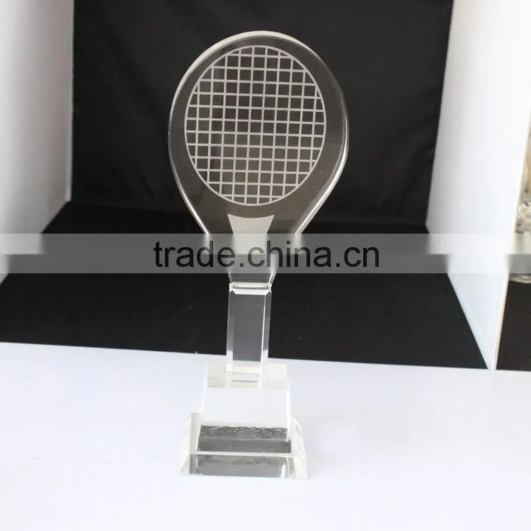 Nice unique design tennis crystal trophy and awards