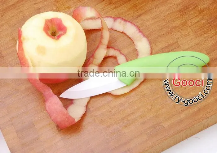 In green handle Ceramic Knife Cutlery Chef Knives White Blade Size 3" 4" 5" 6" 7"