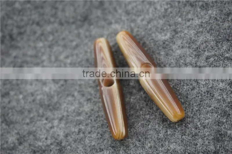 RESIN ONE HOLE CAFE TOGGLE BUTTON FOR GARMENT ACCESSORIES
