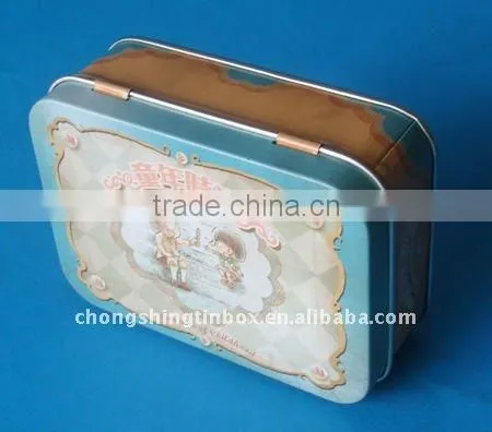fashion rectangular gift tin box