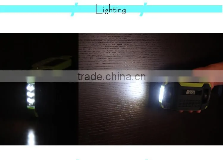 2016 Trending Products Dynamo Digital Display LED Torch AM/FM Solar Rechargable Radio Flashlight