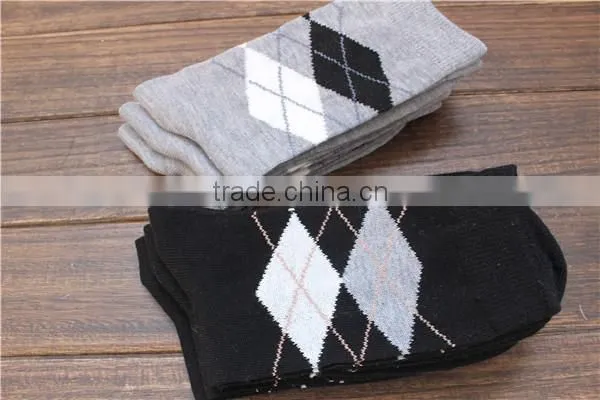 new style hot sale man argyle classical business dress socks
