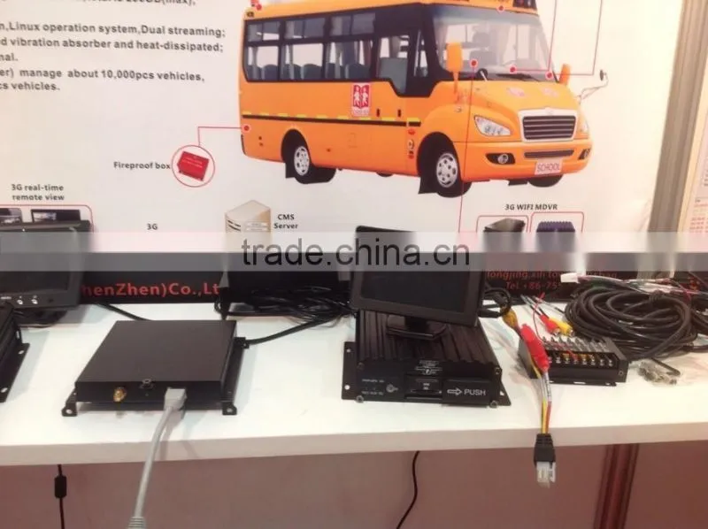 3G DVR with sim card 4CH mobile DVR with GPS tracker for bus/ truck / taxi vehicle DVR remote