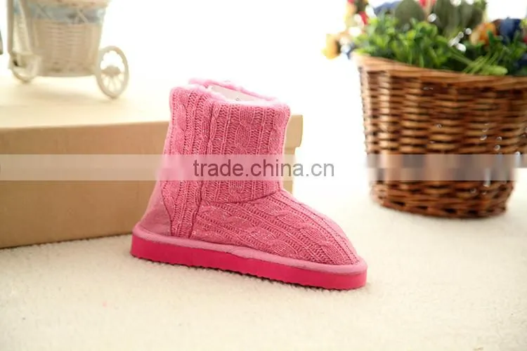 Crochet knitting cheap indoor outdoor pink baby shoes for girls