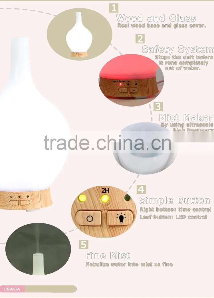 porcelain aroma diffuser/aromatic diffuser with 7color lamps