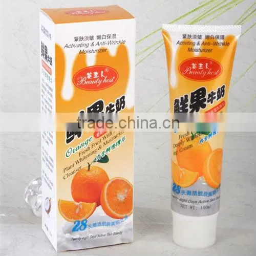 Orange Whitening Exfoliating Facial Cleanser ,facial cleanser ,exfoliating cleanser