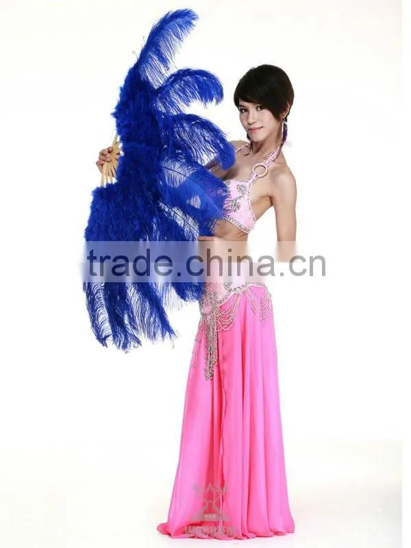 Belly dancing accessories feather fans , new Belly Dance Ostrich Feather Fans DJ1003