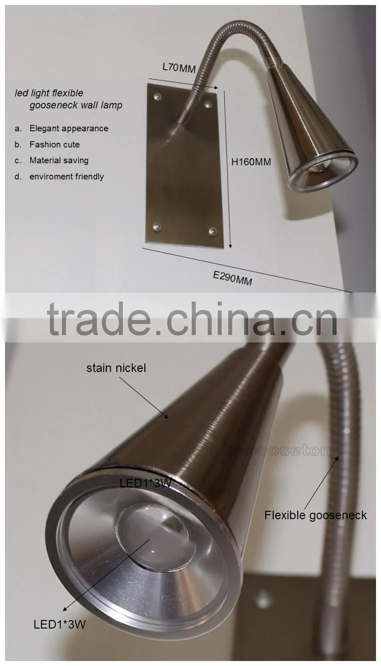 Headboard iron led light flexible gooseneck wall lamp,Iron led light flexible gooseneck wall lamp WL1039