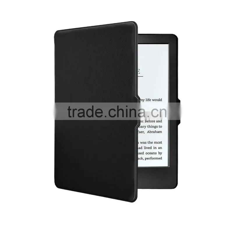 New Arrival Ultra Slim Wake-Sleep Function PU Leather Case for 2016 New Kindle 8th Generation 6 inch e-Reader