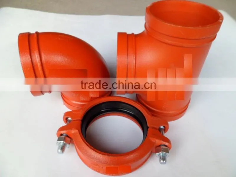 20% discounted grooved fittings /ductile iron threaded 90degree elbow