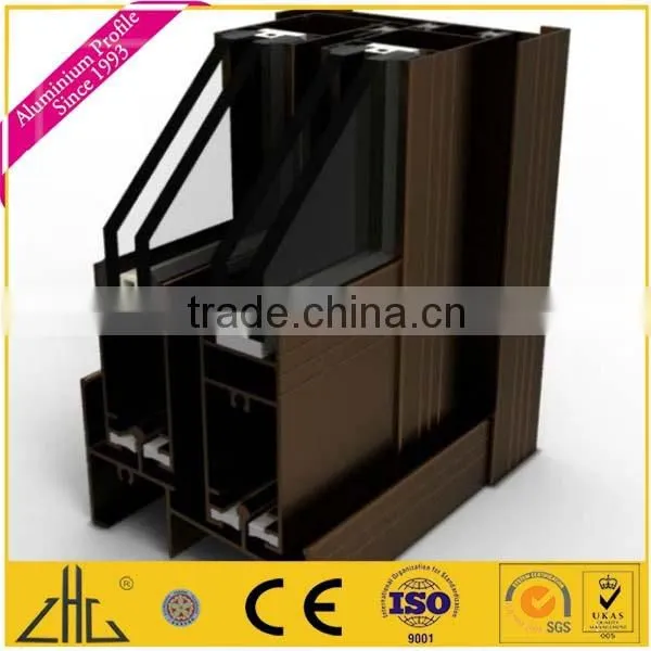 ZHL zhonglian aluminium door with auto blinds profile aluminium extrusion profile companies in china
