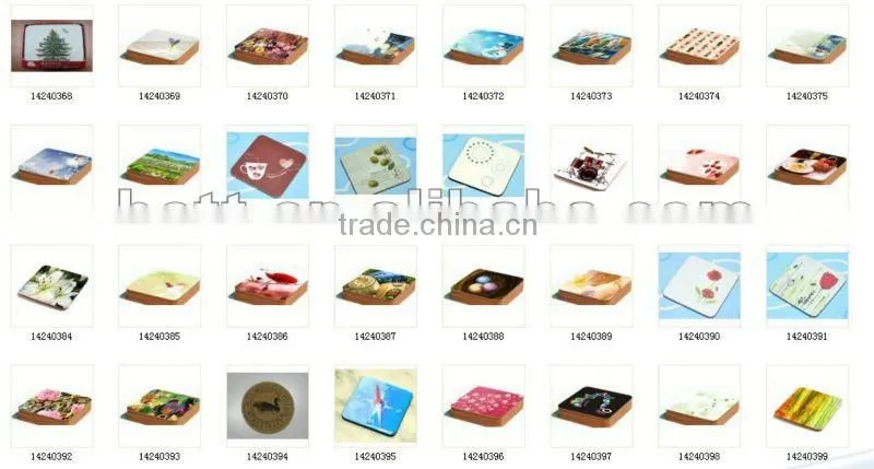 wholesale custom printed cork coaster cork cup mat