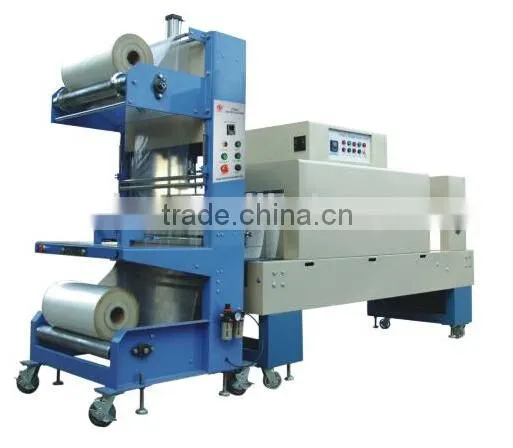 Hongzhan SM6030 automatic beverage cans bottles tray sleeve and shrink packing machine for POF film