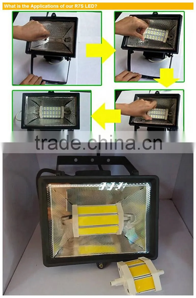 Haining Mingshuai LED bulb R7S LED ceramic flood light 78mm COB 5W linear dimmable replace J78 halogen Lamp