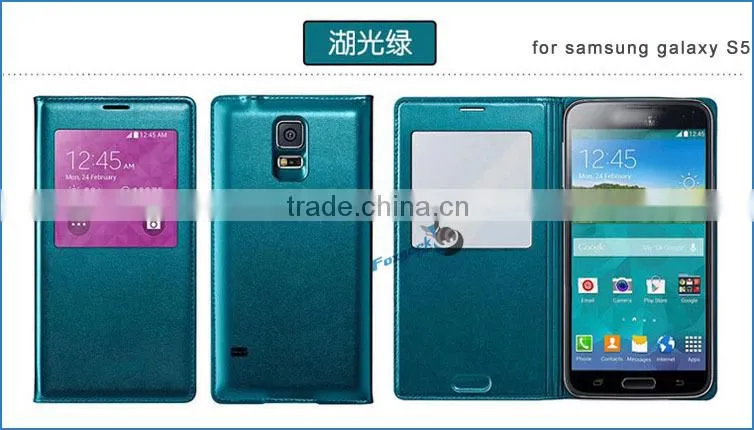Original factory price case for Samsung galaxy S5 with smart cover wake up / sleep function