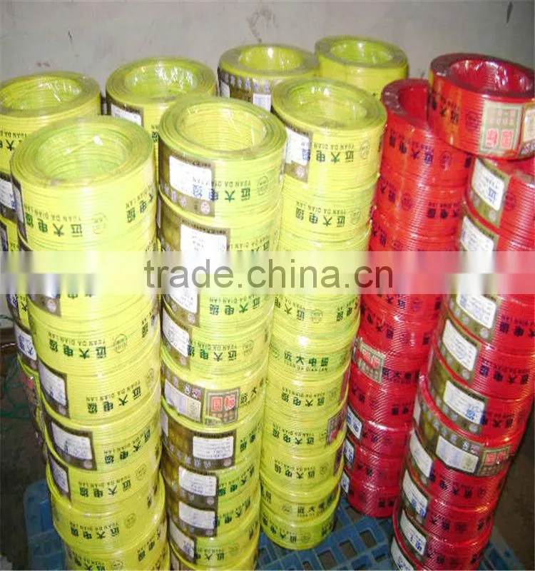 Factory price manufacturer 2.5mm/4mm/6mm plastic insulated PVC coated copper wire house wiring wire