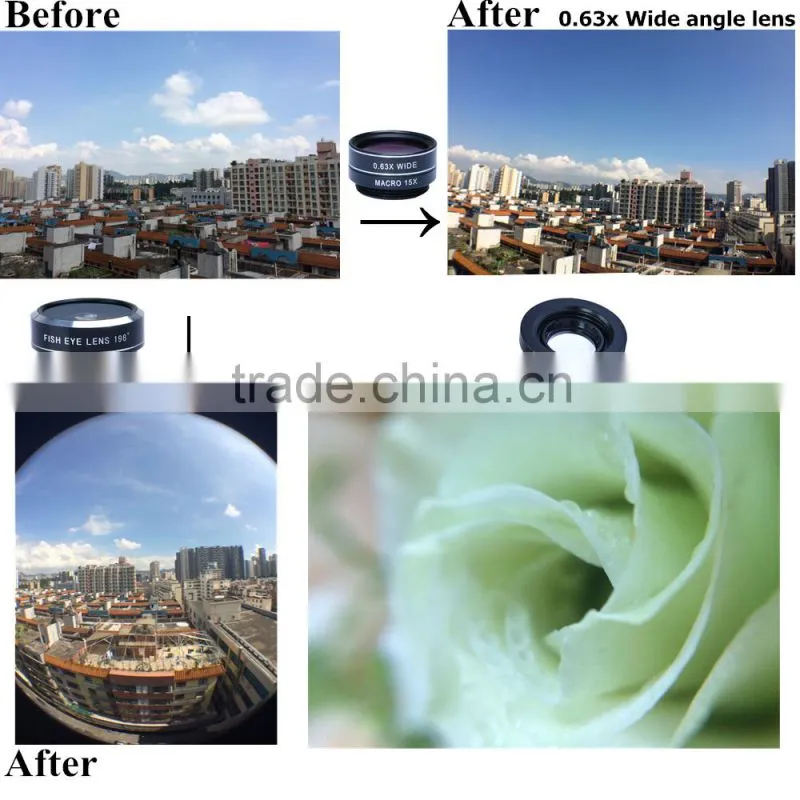 Apexel camera lens 0.63x Super Wide Angle+Macro lens for iPhone/Android