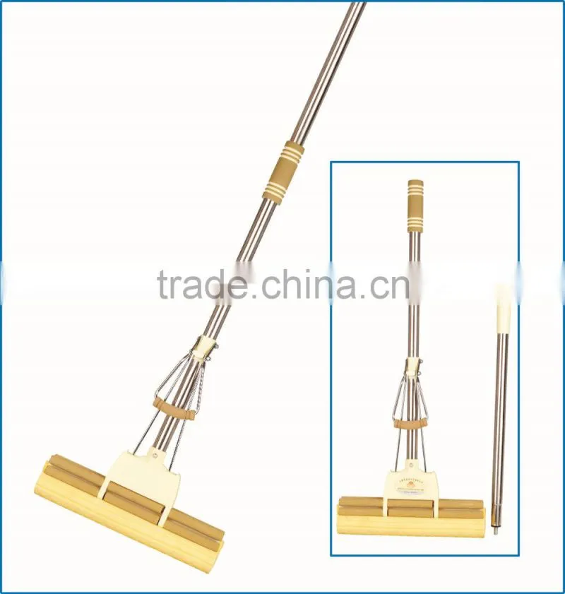 High quality PVA Sponge Cleaning Mop 2015 hot PVA sponge magic mop 360 ,stainless steel scalable cleaning mop,sponge mop
