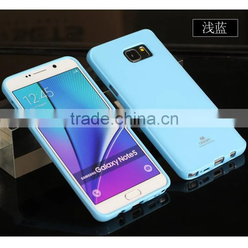 2016 High quality Newsets mercury Jelly Case TPU Case Ultra Slim TPU Case Cover for samsung glalaxy note 5 case