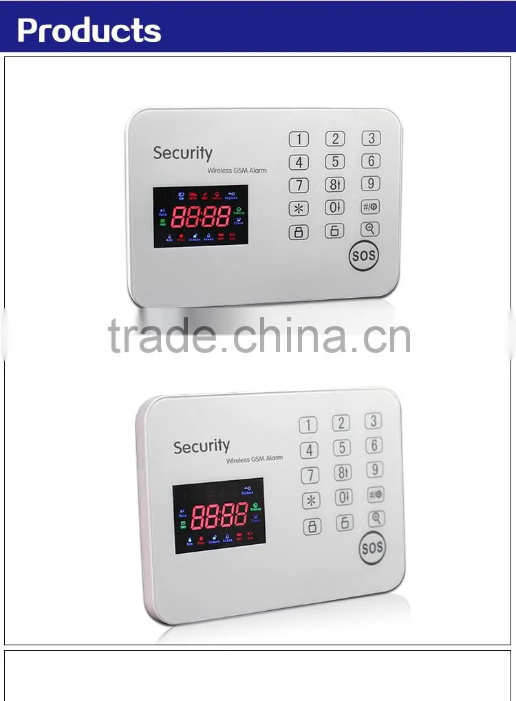 Burglar alarm/GSM Alarm System/Wireless GSM Alarm gsm alarm system intelligent home alarm wireless fire alarm system