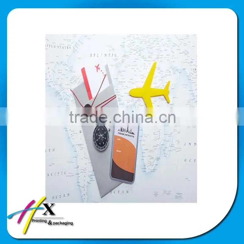 2016 new fashion creative ardboard envelope ticket envelope with file design