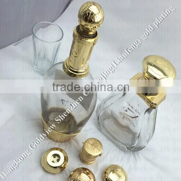 Die casting gold plated zamac metel liquor caps for wine packing,screw top bottle cap,Metal Liquor Caps,Zamac Liquor Caps