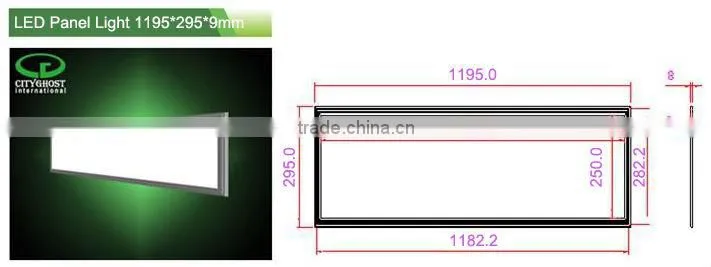 60w Meanwell driver dimmable led panel light flat 1200x300MM with CE CB GS IP44 3 years warranty