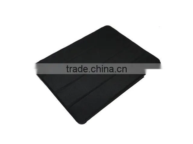 Heat setting stand leather case for the new iPad 3 Black