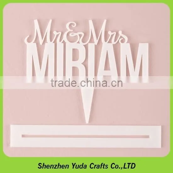 for like ever cake topper monogram/ yellow lucite anniversary decorational cake accessories
