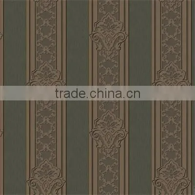 Newly designed commercial deep embossed wallpaper from china wholesale