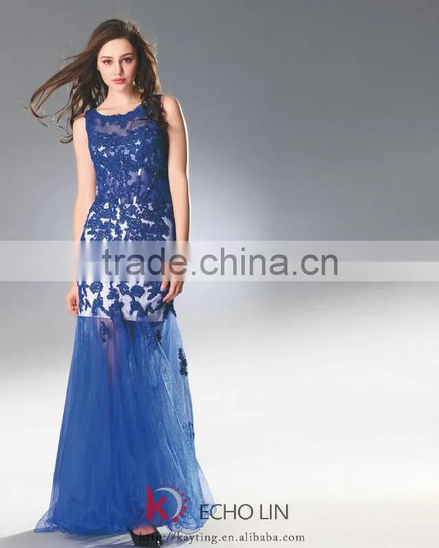 Elegant beautiful embroidery transparent back design elegant evening summer dresses
