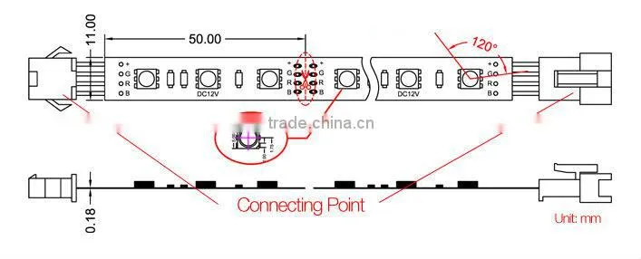 christmas rope light waterproof smd 5050 60 Leds/meter DC 12V