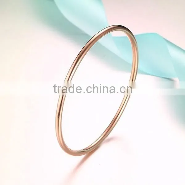 Fashion Simple 3mm Smooth Stainless Steel Bracelet
