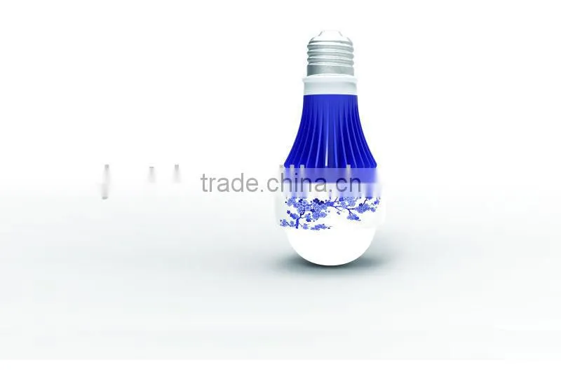 Artistic lighting LED ceramic lamp ,LED ceramic bulb,blue and white porcelain lamp 3W 5W 7W ,ceramic LED bulb