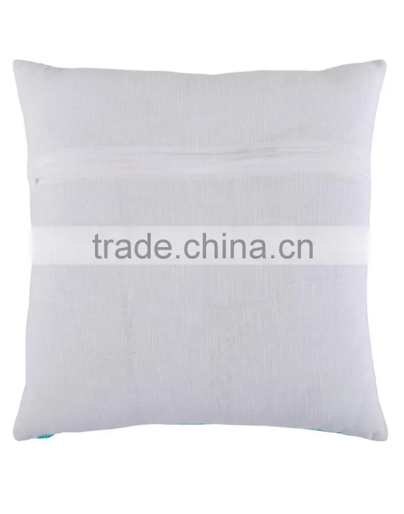 Wholesale Cotton Linen Towel Embroidered Cushion Cover Indian Manufacturer Bulk Order Cushion Covers