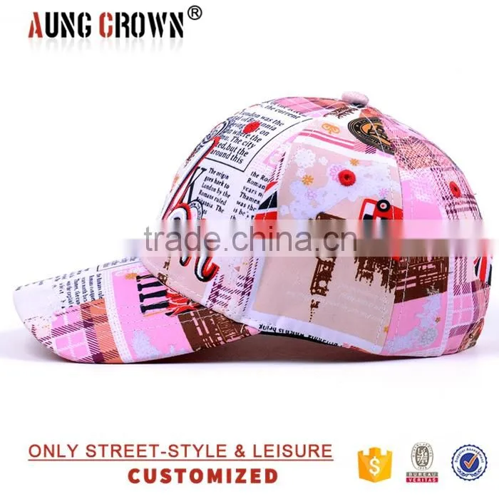 Promotion Custom Printed 100% Cotton Baseball Cap