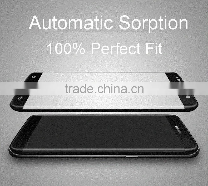 New Arrival!!!! 9H Hardness Black Color Full Body Anti-shatter Screen Protector Tempered Glass for Samsung S7 Edge